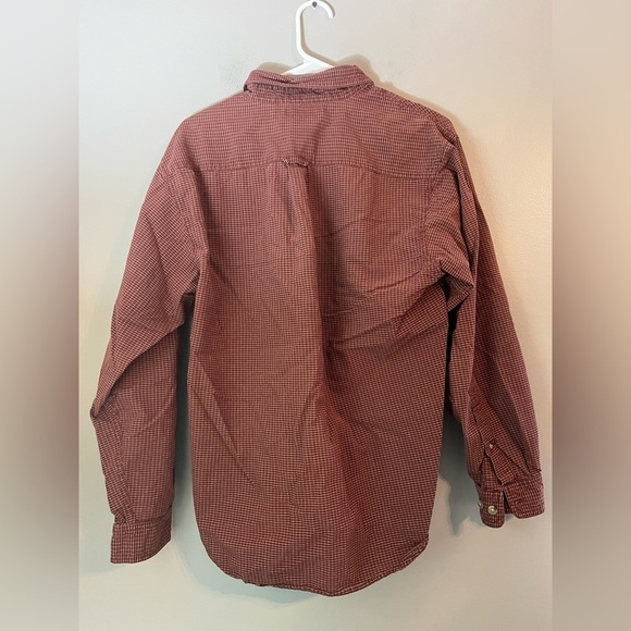 Columbia Men’s Red Rust Long Sleeve Button Down Shirt Size M - Picture 2 of 9